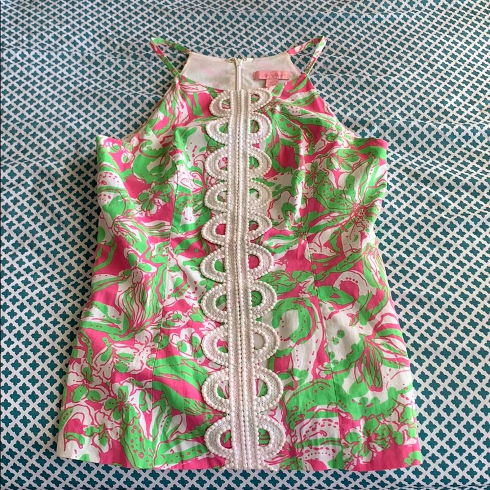 Lilly Pulitzer pink/green/white top